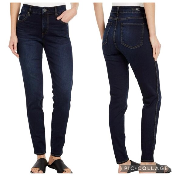 KUT from the Kloth Denim - Kut From The Kloth Diana Kurvy Skinny Mid Rise Stretch Blue Jeans Women Size 12